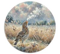 Song Thrush 1000 Piece Jigsaw Bird Round Puzzles for Adults And Kids Cool Unique Challenge Games Scene Creative 1000pcs (67.5x67.5cm)