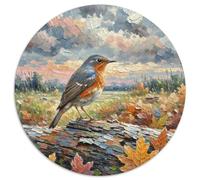 Song Thrush 1000 Pieces Jigsaw Bird Round Jigsaw for Adults And Kids Modern Unique Challenge Games Scene Creative 1000pcs (67.5x67.5cm)