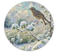 Song Thrush 1000 Pieces Jigsaws Bird Circular Jigsaw for Adults And Kids Colorful Unique Challenge Games Scene Creative 1000pcs (67.5x67.5cm)
