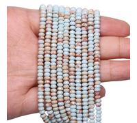 Song Xi 115PCS Shoushan Stone Rondelle Stone Beads, 2x4mm Natural Abacus Disk Gemstone Beads for Jewelry Making, DIY, Bracelet Necklace Earrings and Craft Supplies Making