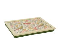 Songbird Floral Lap Tray with Bean Bag Cushion, 43x32cm Large Cushioned Laptray for Eating, Padded Lap Board