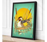 Songbird in the Sun Canvas Wall Art Print 18x12 Inch