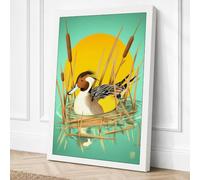 Songbird in the Sun Canvas Wall Art Print 24x16 Inch
