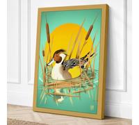 Songbird in the Sun Canvas Wall Art Print 24x16 Inch