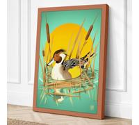 Songbird in the Sun Canvas Wall Art Print 24x16 Inch