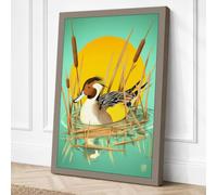 Songbird in the Sun Canvas Wall Art Print 36x24 Inch