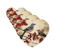 Songbirds Car Air Fresheners Cards Set of 4 Pieces Personalized Car Fresheners Gifts for Men Women Auto Aromatherapy Tablets Hanging Scented Cards for Wardrobe Bathroom