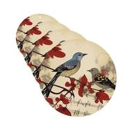 Songbirds Car Air Fresheners Cards Set of 4 Pieces Personalized Car Fresheners Gifts for Men Women Auto Aromatherapy Tablets Hanging Scented Cards for Wardrobe Bathroom