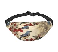 Songbirds Fanny Pack for Men Women Belt Bag Fashion Waist Bag Everywhere Crossbody Bag Wallet Hip Bum Bag with Adjustable Strap Waterproof Chest Bag for Travel Hiking Sports, Black, One Size