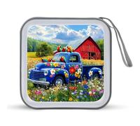 Songbirds on The Farm CD Case Holder Portable 40 Capacity DVD Wallet Storage Organizer for Car Travel