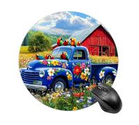 Songbirds on The Farm Mouse Pad Round Mouse Mat Non-Slip Mousepad for Home Office