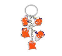 SONGCHANGJEWELRY Anime Chainsaw Pochita Keychains Chainsaw Pochita Cosplay Metal Keychains Accessory Gifts For Women Men, 5pc Pochita Pendent Keychain, Large