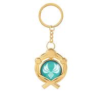 SONGCHANGJEWELRY G-I Vision Keychain - Eye of God Luminous Keyring Pendant - Game Project Accessories for Women, Inazuma Anemo, One Size