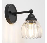 SongCiLT Industrial Wall Light Sconce with Clear Tulip Glass Lampshade