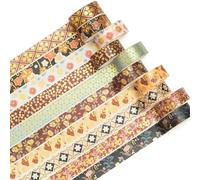 Songdao 10 Rolls Sakura Washi Tape Set Japanese Arts Adhesive Tapes Gold Silver Foil Decorative Masking Tape Sets for Craft, Kids, Scrapbook, DIY, Gift Wrapping (Cherry Blooms)