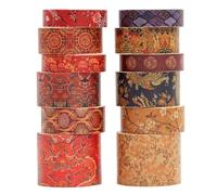 Songdao 12 Rolls Chinoiserie Washi Tape Set Chinese Arts Adhesive Tapes Geometric Garden Decorative Masking Tape Sets for Craft, Kids, Scrapbook, DIY, Gift Wrapping (Prelude to a Night)