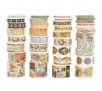 Songdao 36 Rolls Vintage Washi Tape Pack Retro Arts Adhesive Tapes Wide Chronicle Decorative Masking Tape Sets for Craft, Kids, Scrapbook, DIY, Gift Wrapping (Madame de Pompadour)