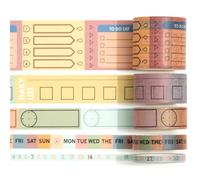 Songdao 5 Rolls Schedule Washi Tape Set Calendar Arts Adhesive Tapes Timelines Decorative Masking Tape Sets for Craft, Kids, Scrapbook, DIY, Gift Wrapping (Master of Discipline)