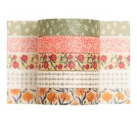 Songdao Fantasy Washi Tape Set - 5 Rolls Texture Arts Adhesive Tapes Basic Patterns Decorative Masking Tape Sets for Craft, Kids, Scrapbook, DIY, Gift Wrapping (6-Summer Fields)