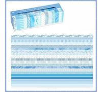 Songdao Washi Tape Set 20 Rolls Skinny Basic Decorative Antique Patterns Masking Tapes for Arts, DIY Crafts, Journals, Planners, Scrapbook, Wrapping (Sea Breeze)