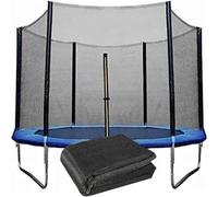 SONGDIQI Replacement Trampoline Safety Net Enclosure Surround for 8ft 10ft 12ft 13ft 14ft Round Outdoor Trampolines, for Outdoor Circular Garden Trampoline(12ft-8 poles)