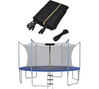 SONGDIQI Trampoline Spares Trampoline Replacement Safety Net, PE Tightly Woven Mesh Trampoline Netting Included Ropes(8ft-6 poles)