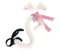 Songelt 1. Plush Faux Ears & Tail Set For Cosplay Halloween Costume Accessories Unisex Adult Kids Party Dress-up Cats Ear Clips And Tail Set