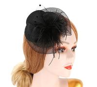 Songelt 1920s Feather Yarn Hat Shape Hairpins Bride Hair Clip Feather Yarn Hat Headdress Y2k Hair Clip For Wedding Bridal Accessories Bridal Accessories For Women Halloween Party