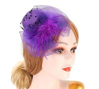 Songelt 1920s Feather Yarn Hat Shape Hairpins Bride Hair Clip Feather Yarn Hat Headdress Y2k Hair Clip For Wedding Bridal Accessories Bridal Accessories For Women Halloween Party