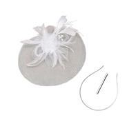 Songelt 1920s Flower Barrettes For Women Flapper Headpiece Accessories For Cosplay Party Elegant Beading Feathered Barrettes Floral Girls