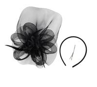 Songelt 1920s Theme Occasion Mesh Hairhoop Hair Clip With Feathered Decors For Weddings Theme Occasion Celebration Accessories Mesh Headpiece For Women
