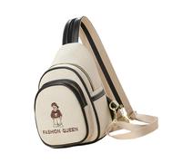 Songelt 2025 Bear Embroidery Crossbody Bag Adjustable Strap Backpack Breathable Chest Bags For Women Daily Use Travel Essential Breathable Crossbody Purse