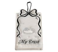 Songelt Acrylic Idol Photocard Holder With Stylish Bowknot Ornament Clear Practical Picture Frame For Collector's Display High Transparency Display