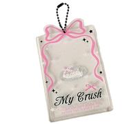 Songelt Acrylic Idol Photocard Holder With Stylish Bowknot Ornament Clear Practical Picture Frame For Collector's Display High Transparency Display