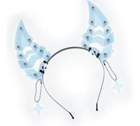 Songelt Acrylic Punk Hairband With Firm Animal Tooth Grip Cosplay Headband Hair Accesories Party Headwear For Fashion Individuals Transparent Stylish Headpiece