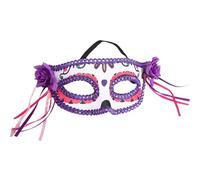 Songelt Adjustable Lightweight Eyemask Decors Comfortable Halloween Costume Parties Masquerades Floral Skull Props Painted Costume