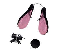 Songelt Adorkable Rabbits Masquerade Collar Headpiece For Proms Birthday Hairbands Fun Headwear Furry Hair Headwear For Lady Masquerade Headband Women