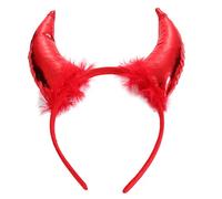 Songelt Adult Halloween Headband Devil Ox Decor Short Horn Hair Hoop Cosplay Costume Masquerade Party Headpiece Devil Horn Headband Floral Decor Adult Headbands Pack Sheep Size Goat