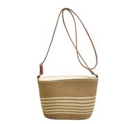 Songelt All-matching Crossbody Bag For Women Striped Handbag Straw Beach Bag Shoulder Handwoven Messengers Shopping Women Crossbody Striped Beach Fashion Shoulder Handwoven Handbag