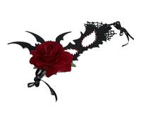 Songelt Bat Wing Halloween Dress Up Eyemask Masquerade Eyemask With Rhinestones Flower For Women Masquerade Carnivals Proms Bat Flower Costume