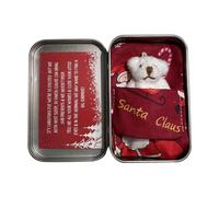 Songelt Bear Christmas Pocket Bear Hug Toy Stuffed Animal Plush Tiny Doll With Tinbox Kids Christmas Favor Pocket