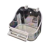 Songelt Bird Bath Box Cleaning Pet Supplies Cockatiel Bathtub With Hanging Clips Perch For Little Bird Portable Birdcage Shower Bath For Cage Inside Cockatiel Parakeet Birds Parrot Conure Finch