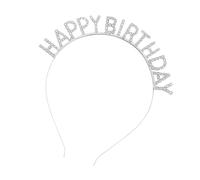 Songelt Birthday Headband For Adults And Kids Happy Birthday Rhinestones Crowns Hairband Celebration Headwear For Women Luxury Rhinestones Tiaras