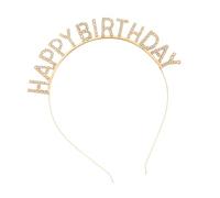 Songelt Birthday Headband For Adults And Kids Happy Birthday Rhinestones Crowns Hairband Celebration Headwear For Women Luxury Rhinestones Tiaras