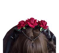 Songelt Black Lace Gothic Hair Band For Women Girls Halloween Christmas Headband Headdress For Party Supplies Dress Up Makeup Christmas Party Headpieces