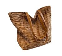 Songelt Breathable Straw Shoulder Bag Practical Women's Office Accessory Handbag Straw Bag With Spacious Main Compartment Stylish For Daily Use