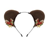 Songelt Christmas Costume Headband Mistletoe Stage Headwear Sequins Bows Christmas Party Props Bows Present Headband Women's Cosplay Hairband