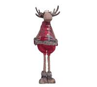 Songelt Christmas Ornaments Long Stretchable Leg Reindeer Plush For Doll Gift Adjustable Leg Holiday Home Party Decorations Deer Doll Toy