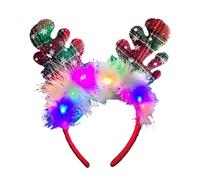 Songelt Christmas Party Headband Festival Celebration Reindeer Headdress Holiday Headhoop Party Hairhoop Head Accessories Christmas Glowing Headband Hair Accessory Flashing Light Up