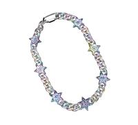 Songelt Colorful Stylish Acrylic Pendant Necklace Sturdy Allergy Resistant Jewelry Unique Acrylic Casual Necklace For Daily Wear Sturdy Resin Accessories For Women